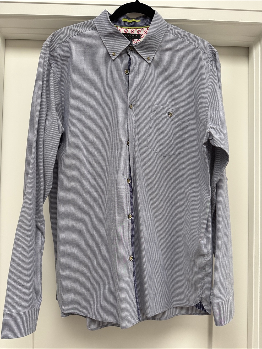 Ted Baker Light Blue Micro-Stripe Button-Down Shirt